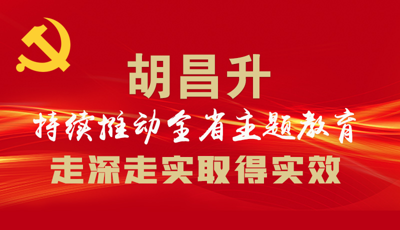 圖解|胡昌升：持續(xù)推動全省主題教育走深走實取得實效